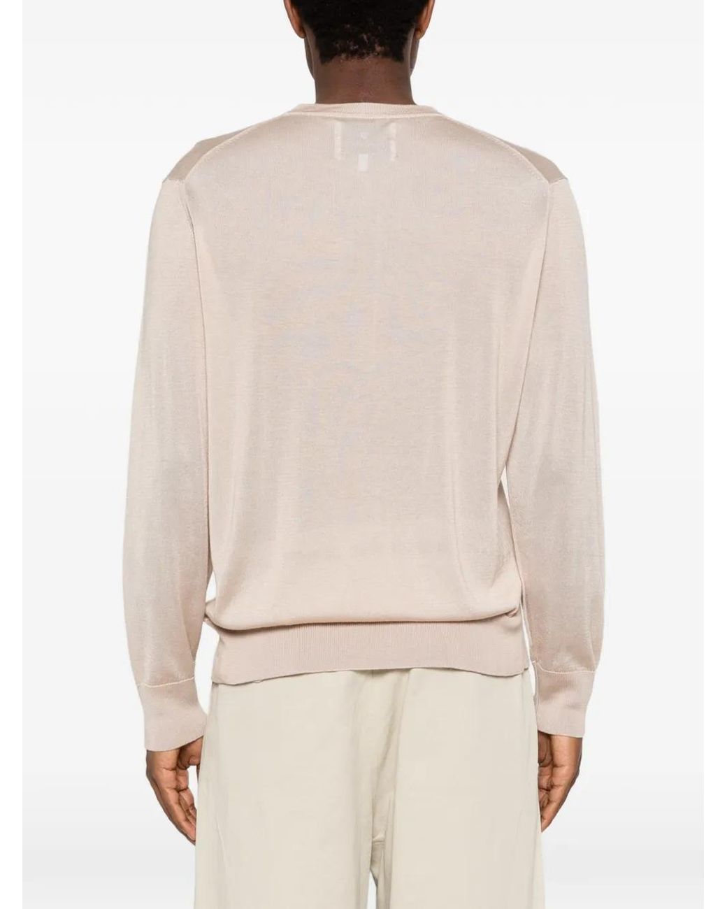 Seven Gauge White Sweat À Col Boutonné Au Dos for men