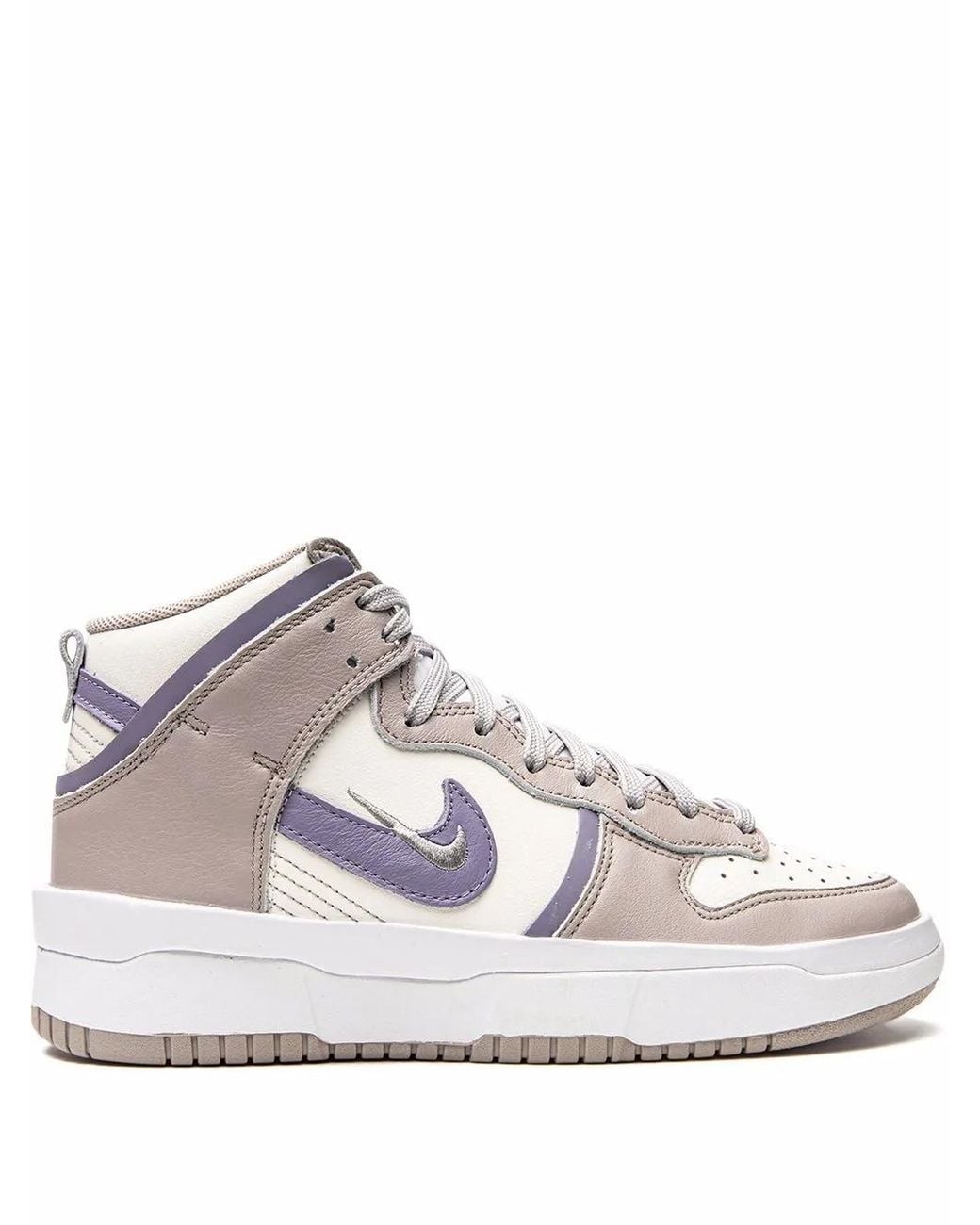 Nike White Dunk High Rebel "Iron" Sneakers