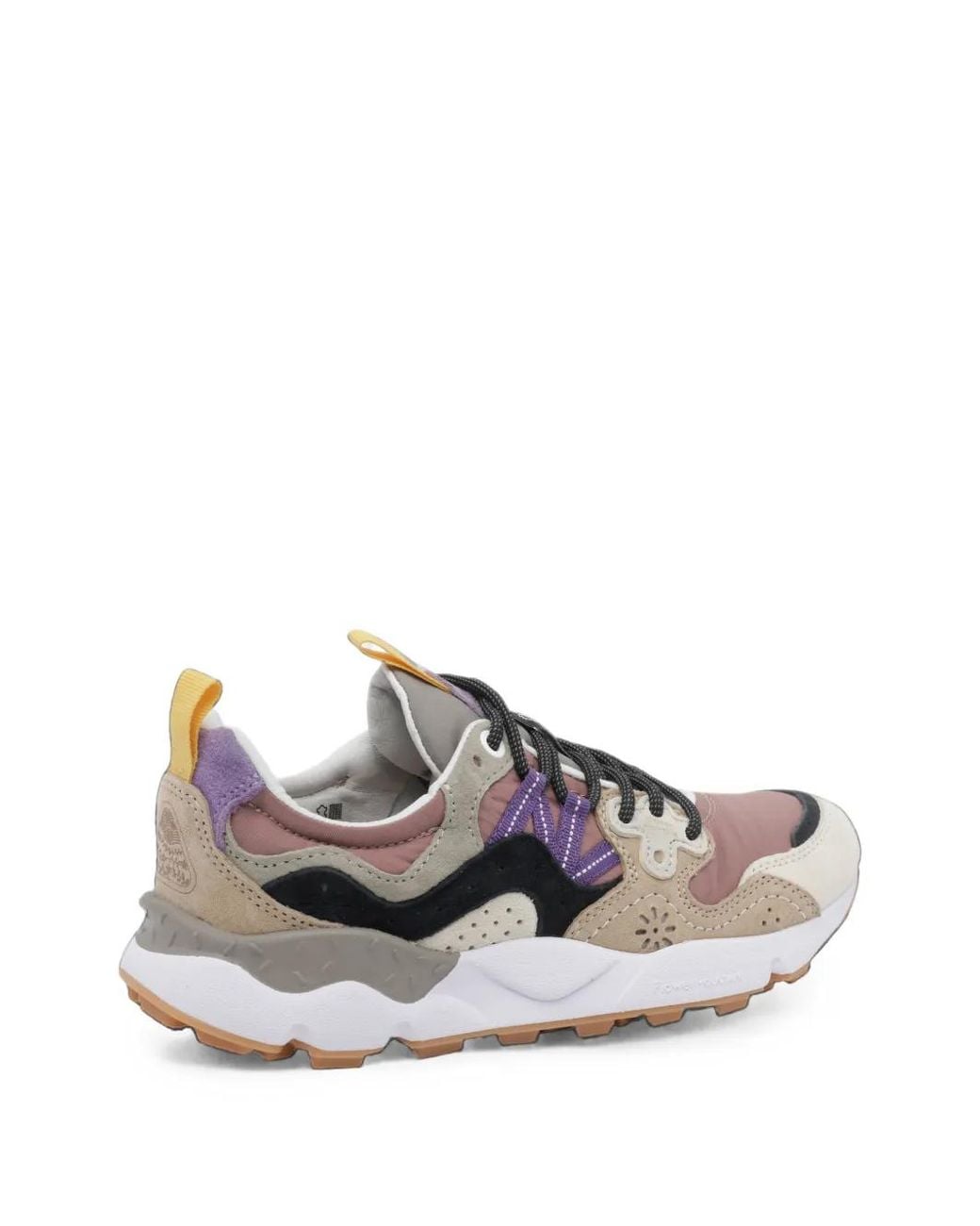 Flower Mountain White Panelled Sneakers