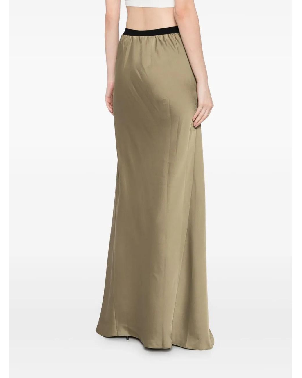 Christopher Esber Natural Front Pocket Bias Maxi Skirt