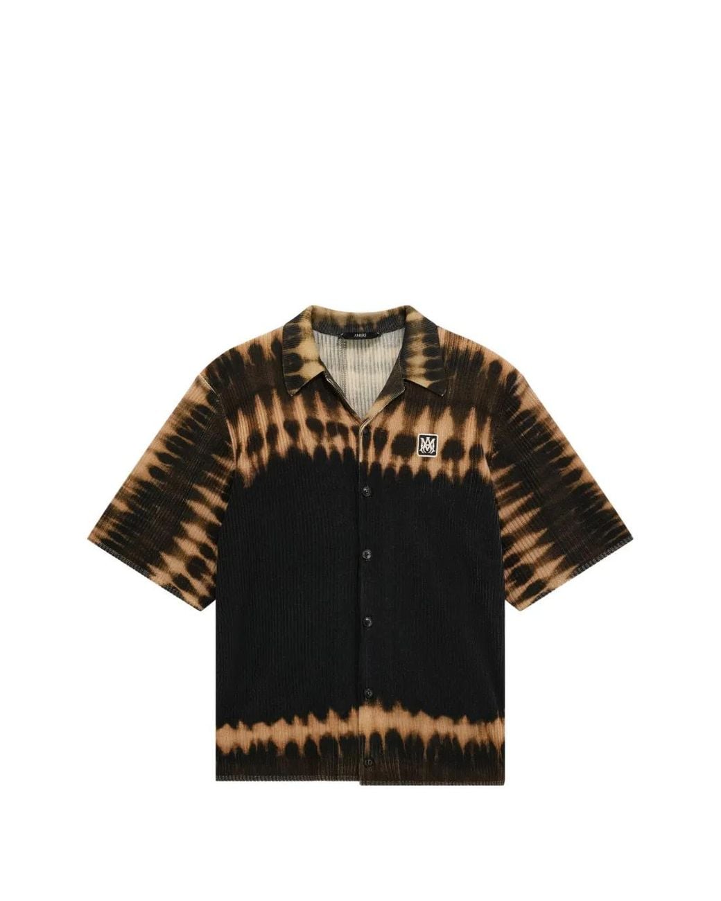 Amiri Black Ma Patch Tie-Dye Knit Shirt for men