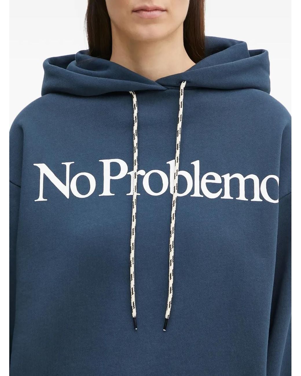 Aries Blue Graphic-Print Hoodie