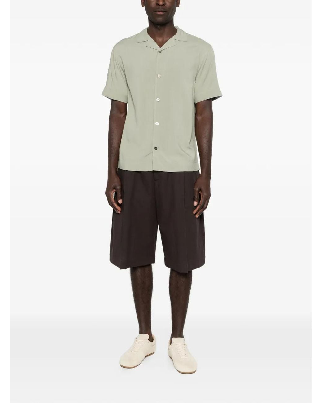 CHE White Buttoned Short-Sleeve Shirt for men