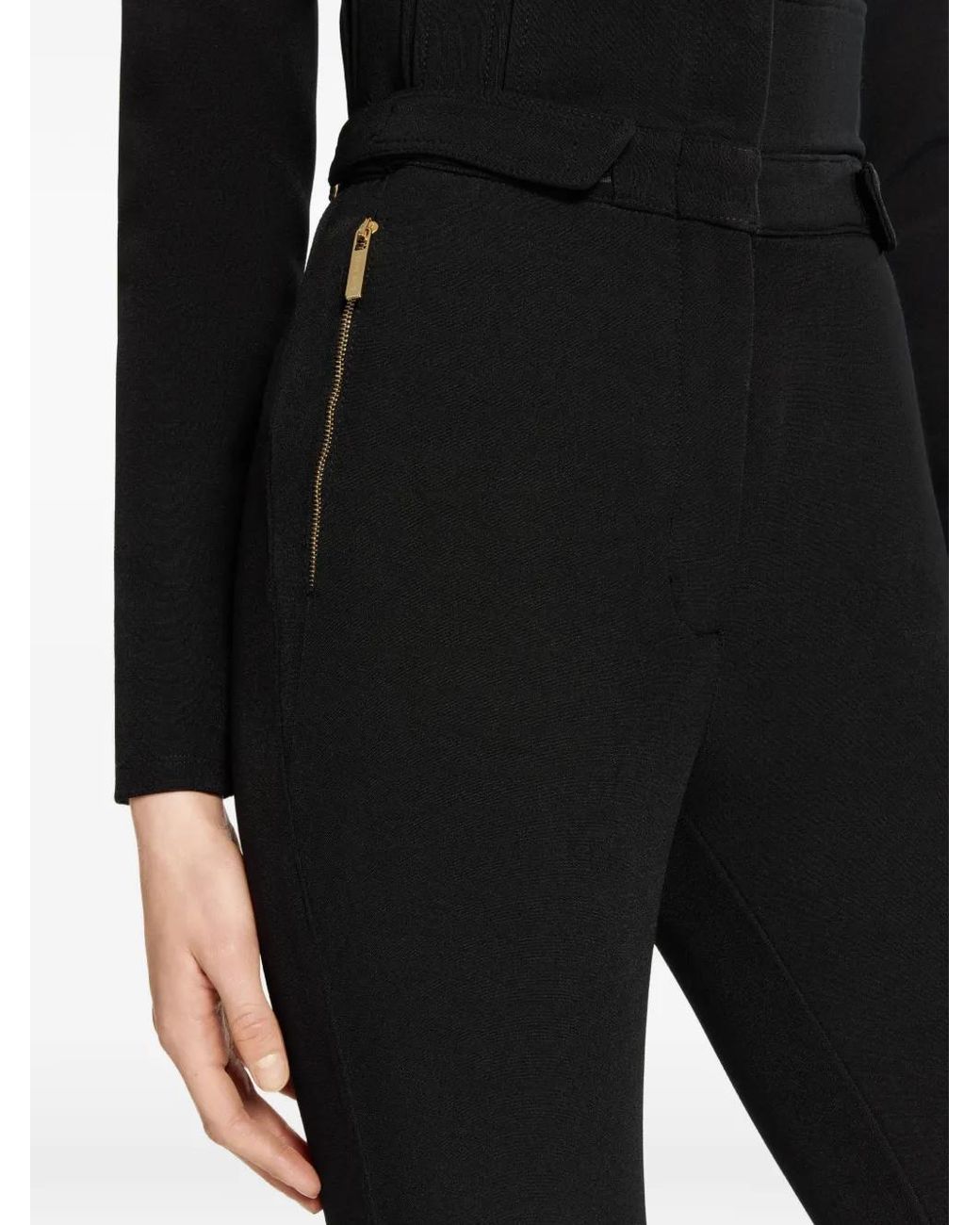 Elie Saab Black Cady Leggings