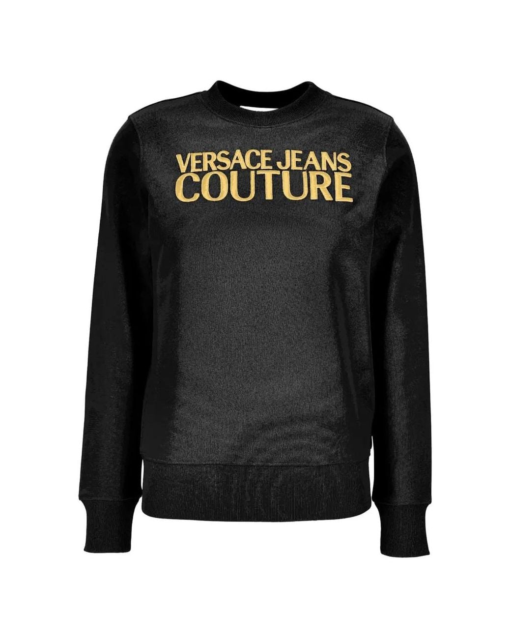 Versace Jeans Couture Black Logo-Embroidered Sweatshirt