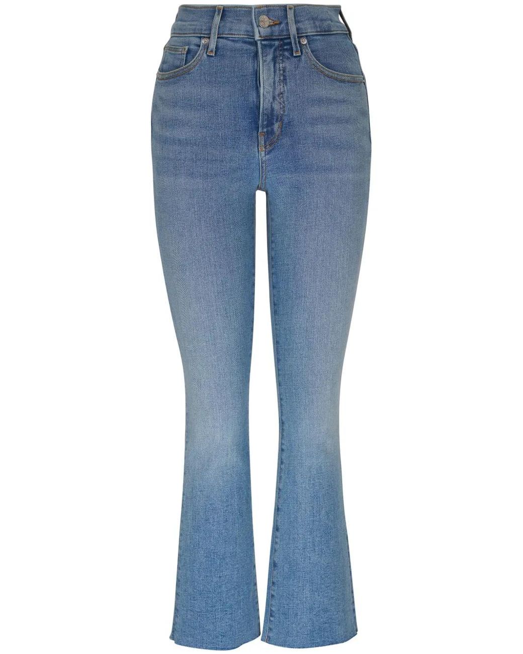 Veronica Beard Blue High-Rise Flared Jeans