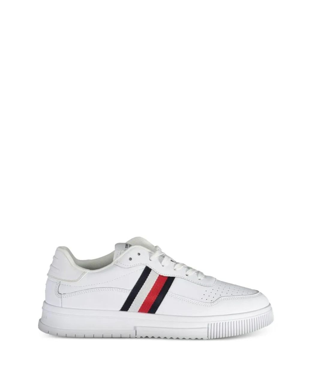 Tommy Hilfiger White Stripe-Detail Sneakers for men
