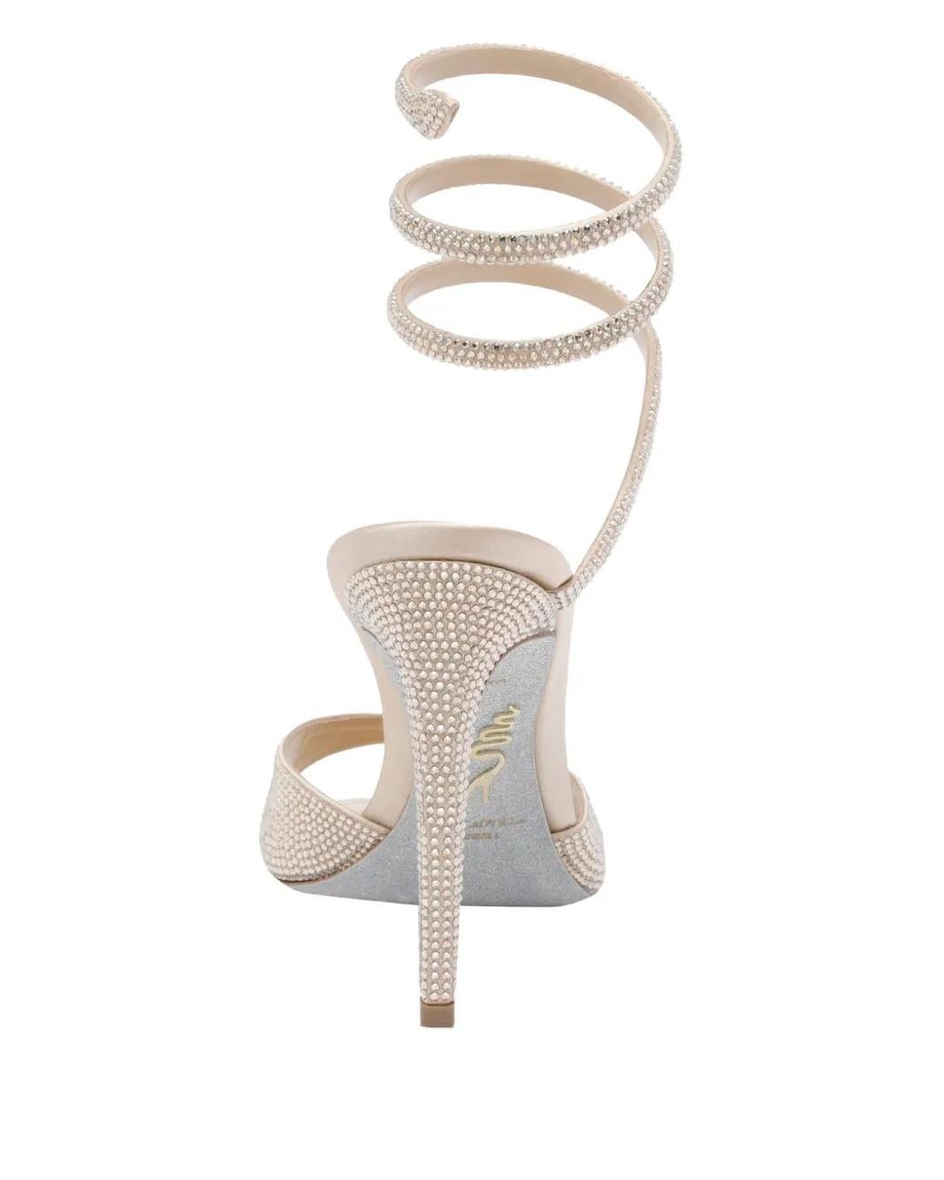 Rene Caovilla Metallic 105Mm Crystal-Embellished Sandals