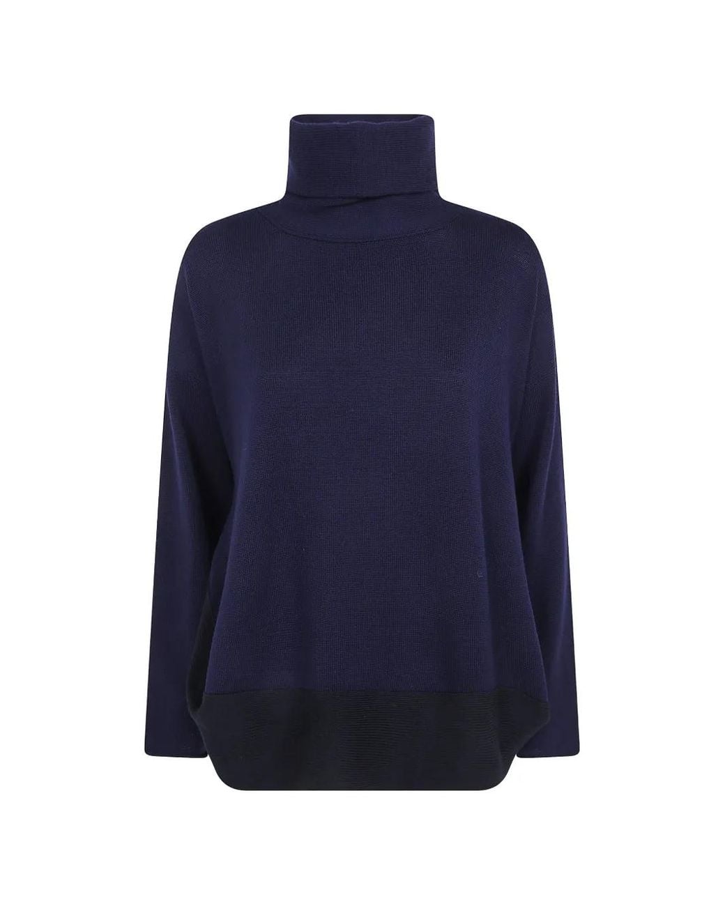 Pierantoniogaspari Blue Roll-Neck Wool Sweater