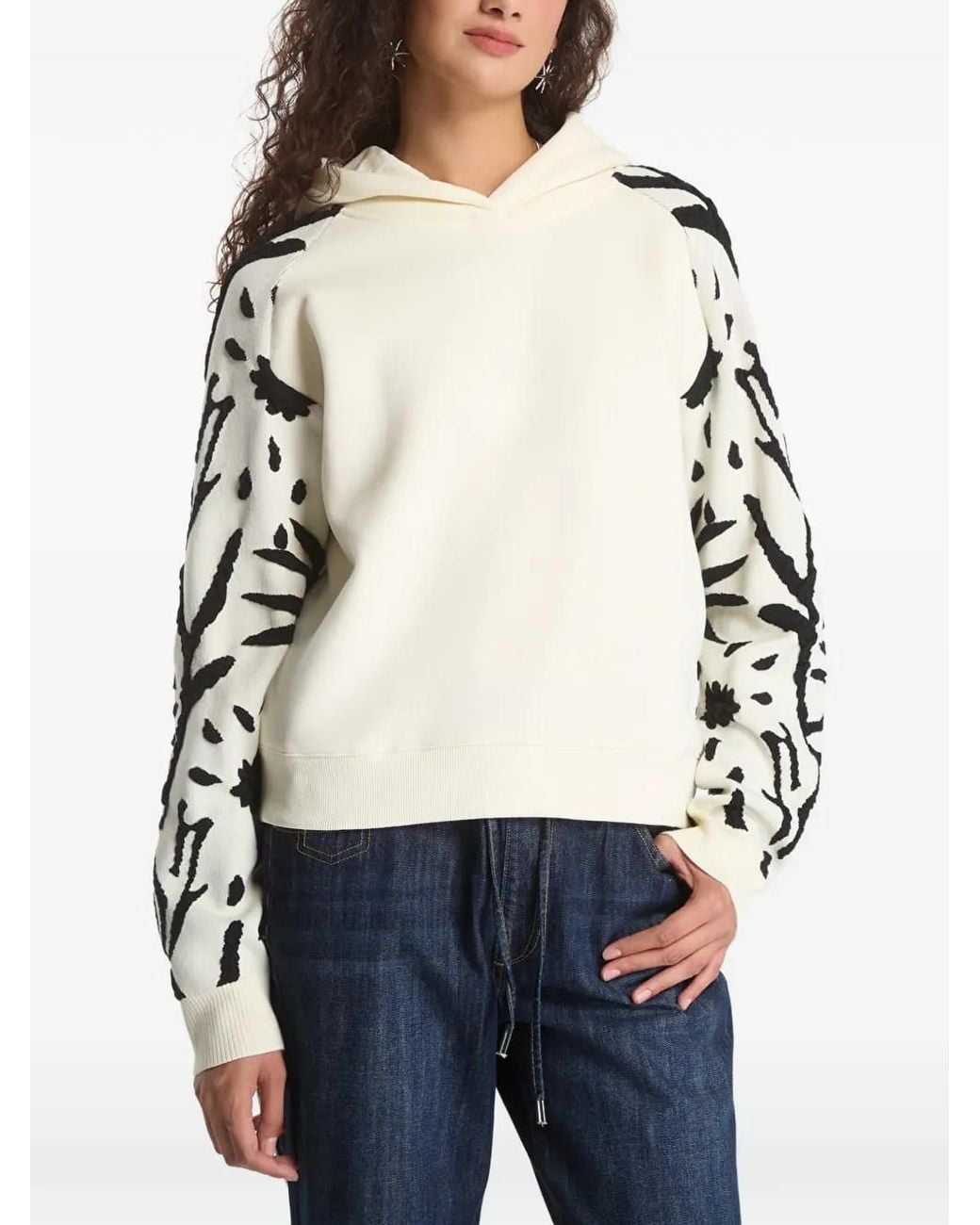 Desigual Blue Hoodie À Imprimé Graphique