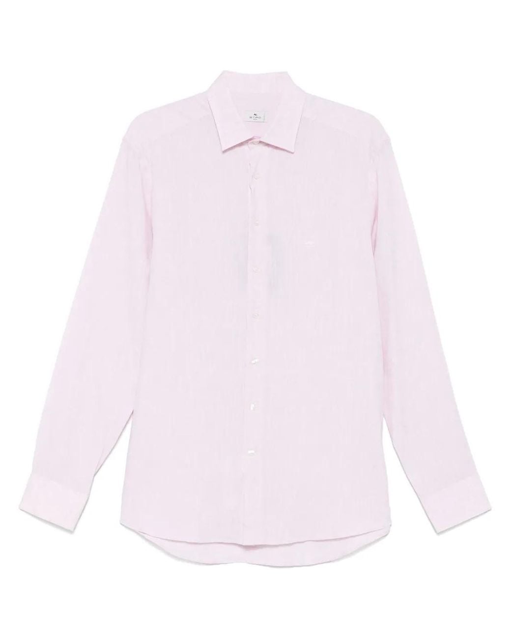 Etro Pink Linen Shirt for men