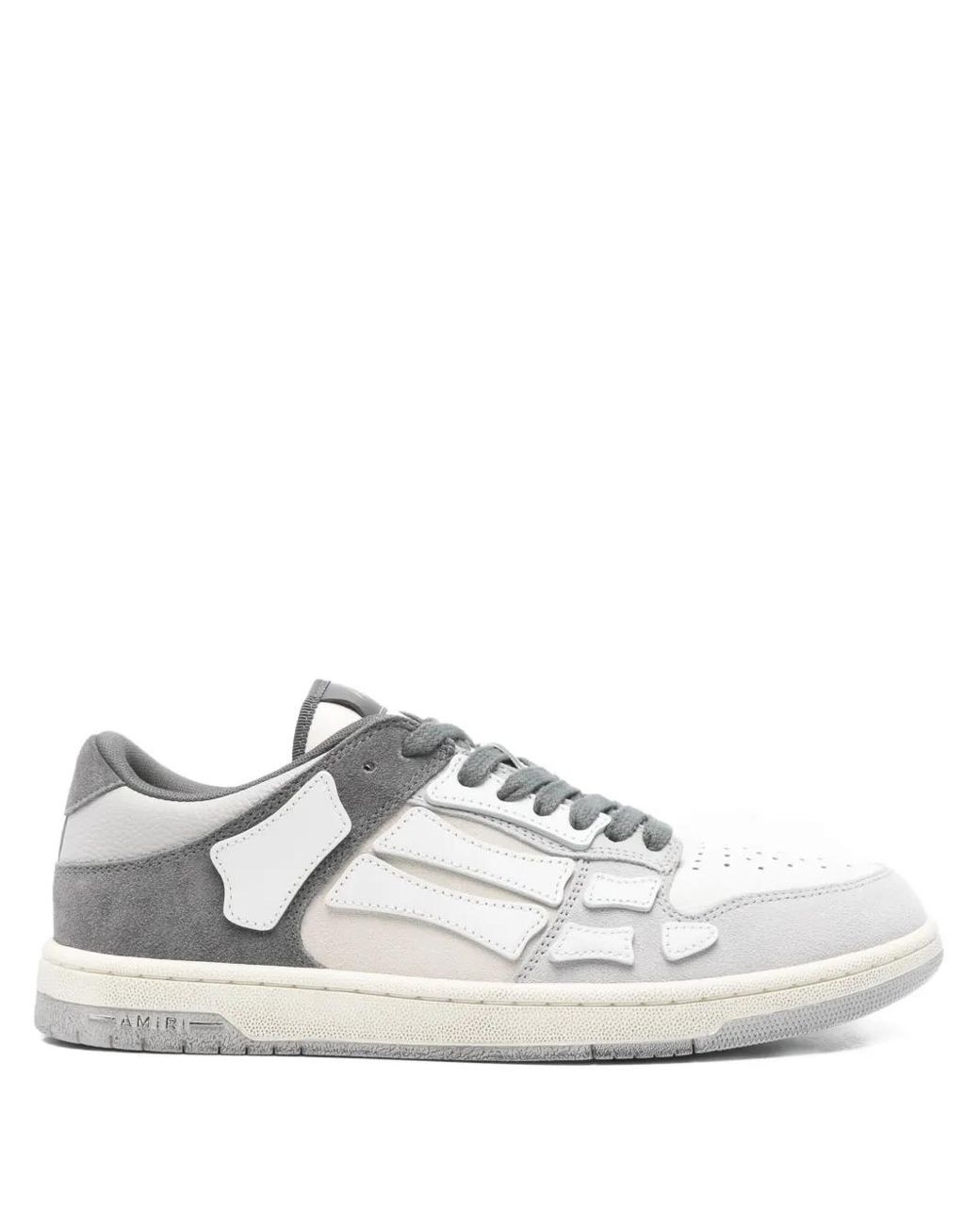 Amiri Gray 'Distressed Skel Top Low' Sneakers for men