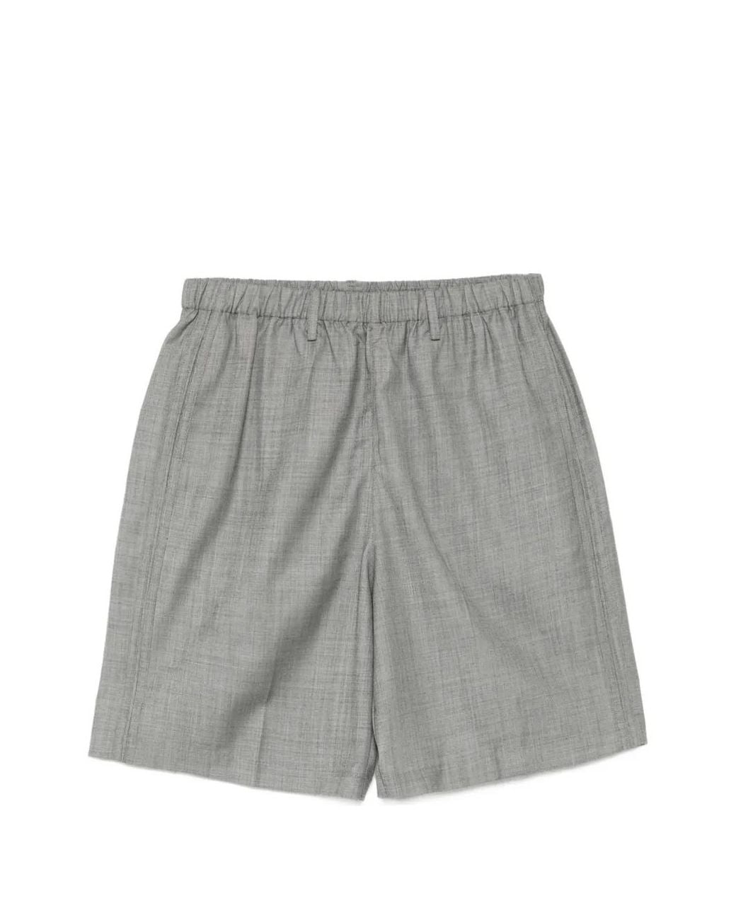 JNBY Gray Twill-Weave Tailored Shorts