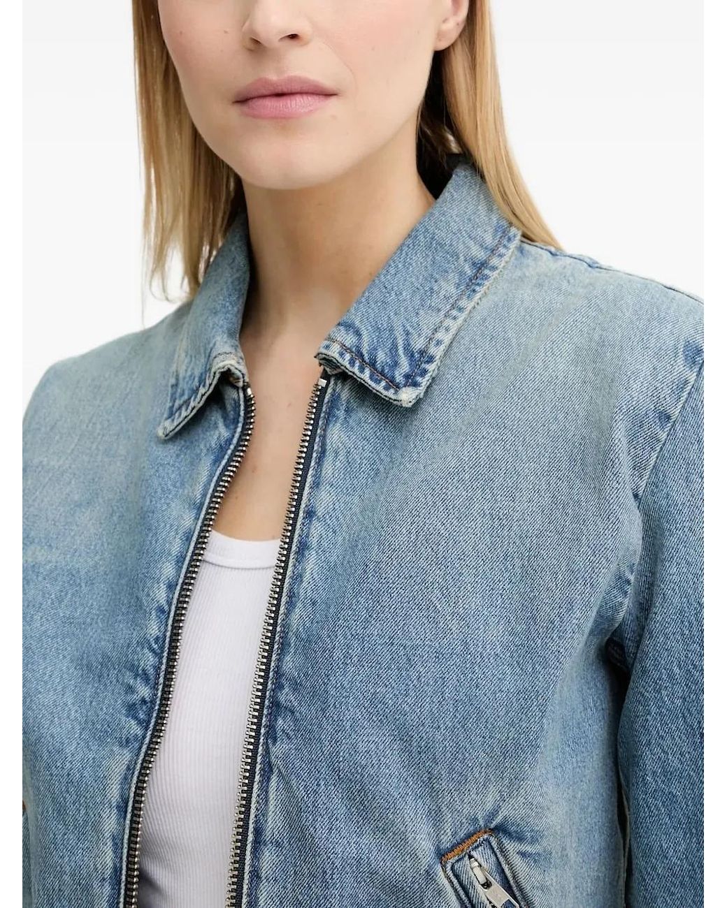 Won Hundred Blue Zip-Fastening Denim Jacket