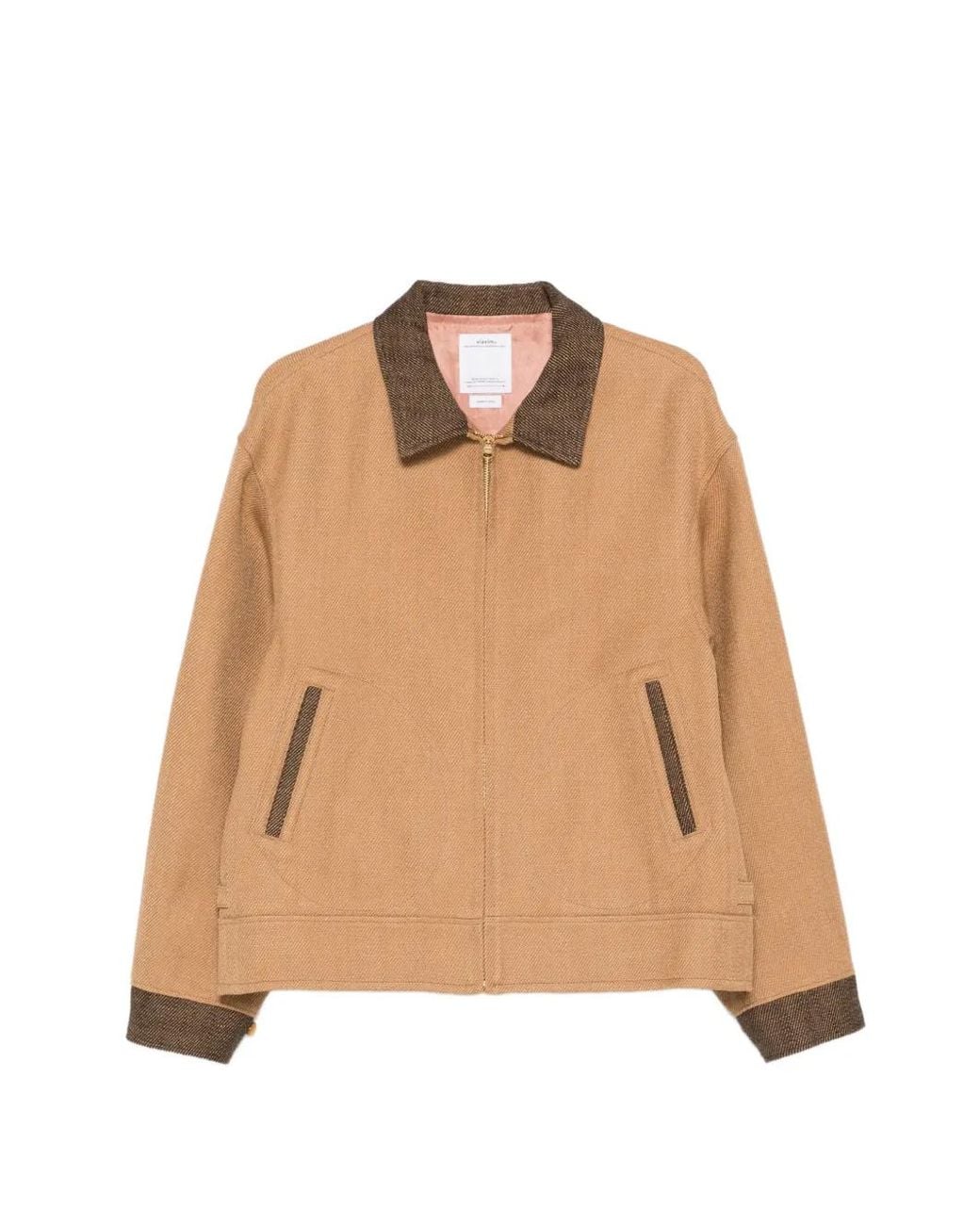 Visvim Natural Contrast-Collar Zip Jacket for men