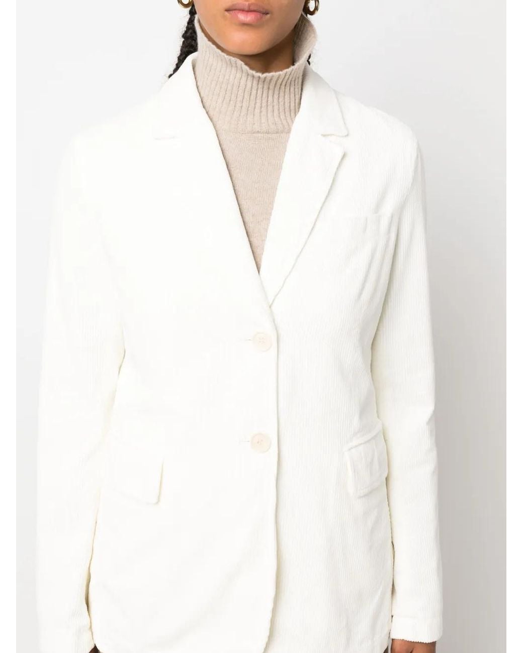 Aspesi Ribfluwelen Blazer in het White