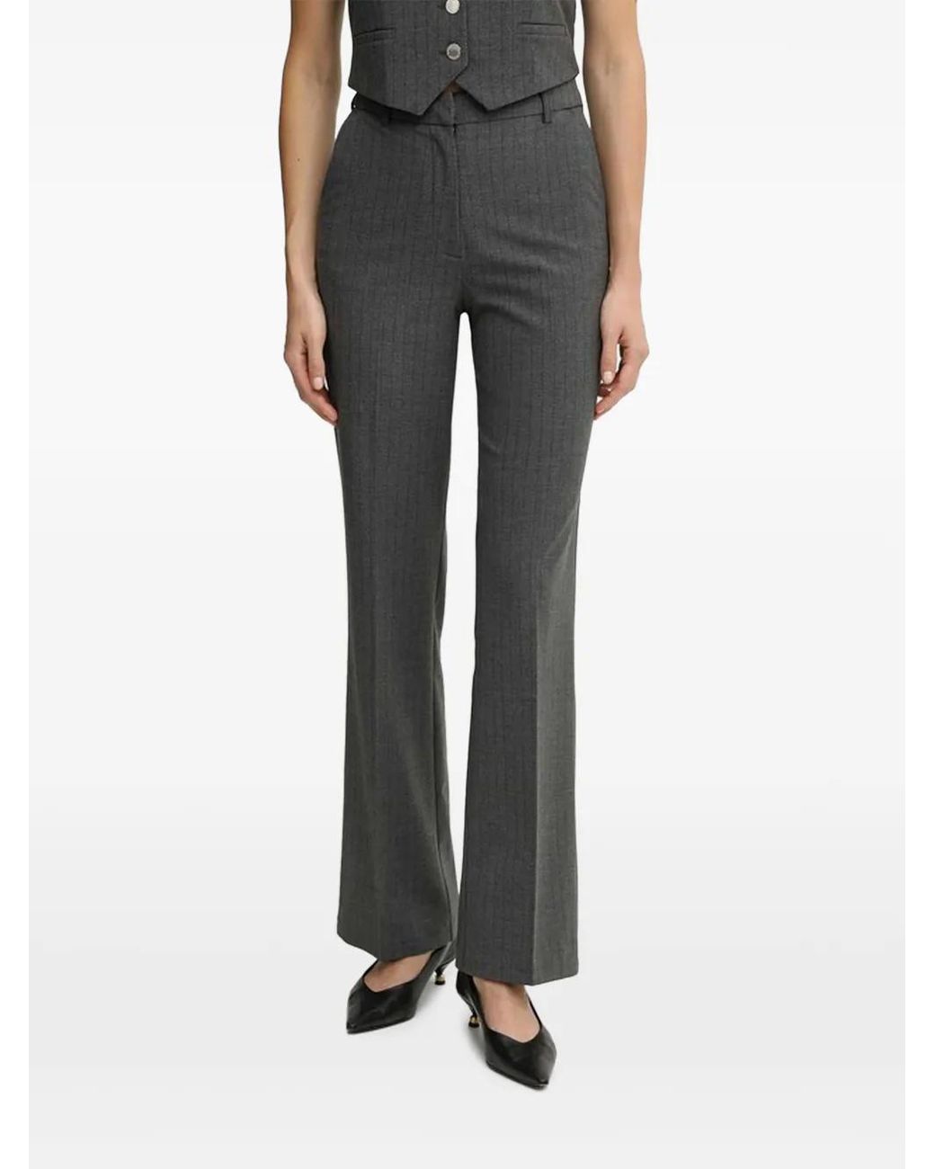 Morgan Black Pinstripe Tailored Trousers