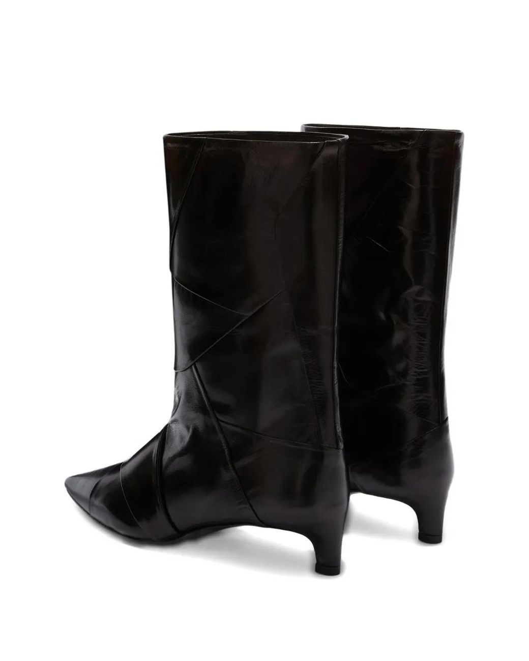 Jil Sander Black Leather Ankle Boots