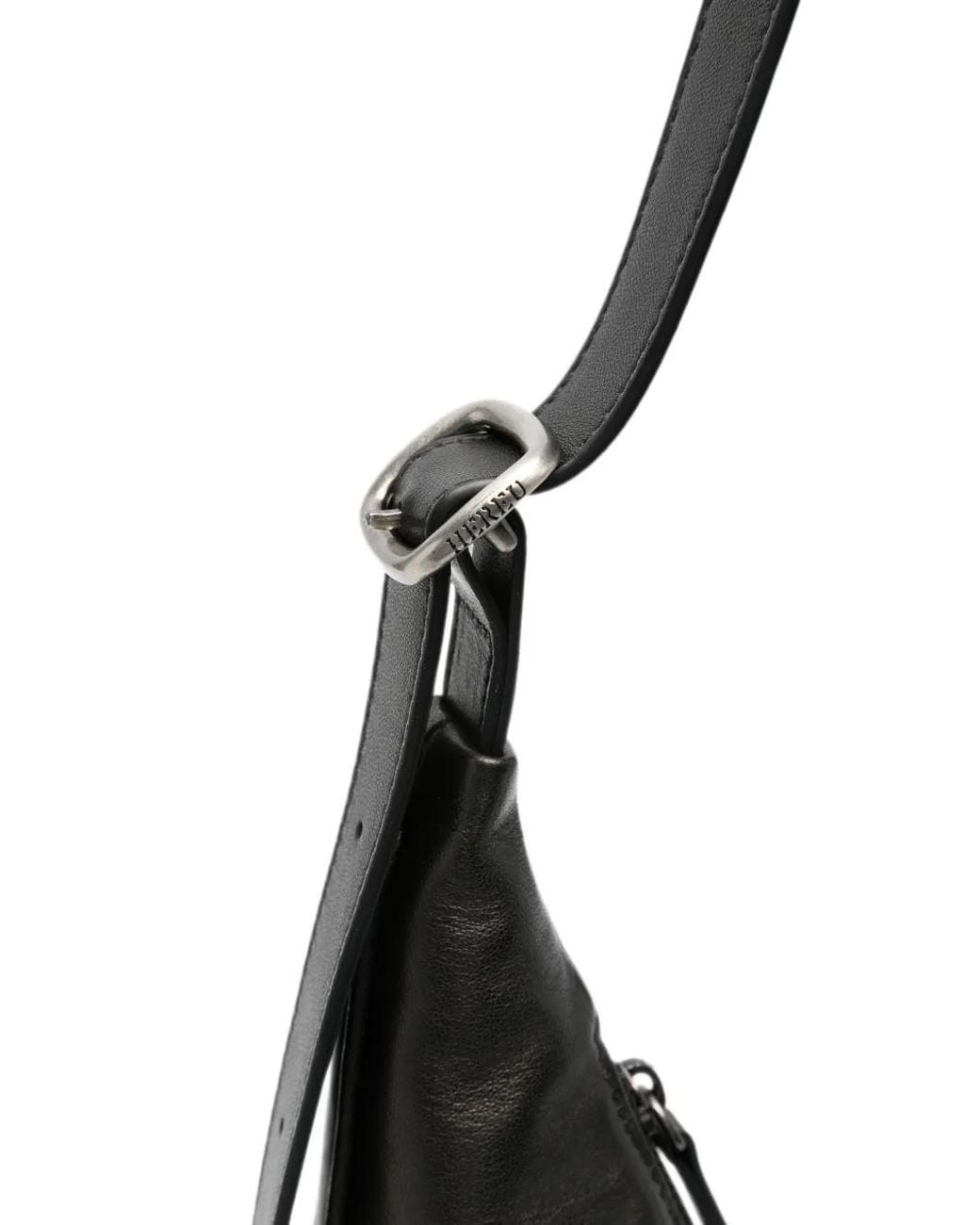 Hereu Black Fiblo Leather Shoulder Bag