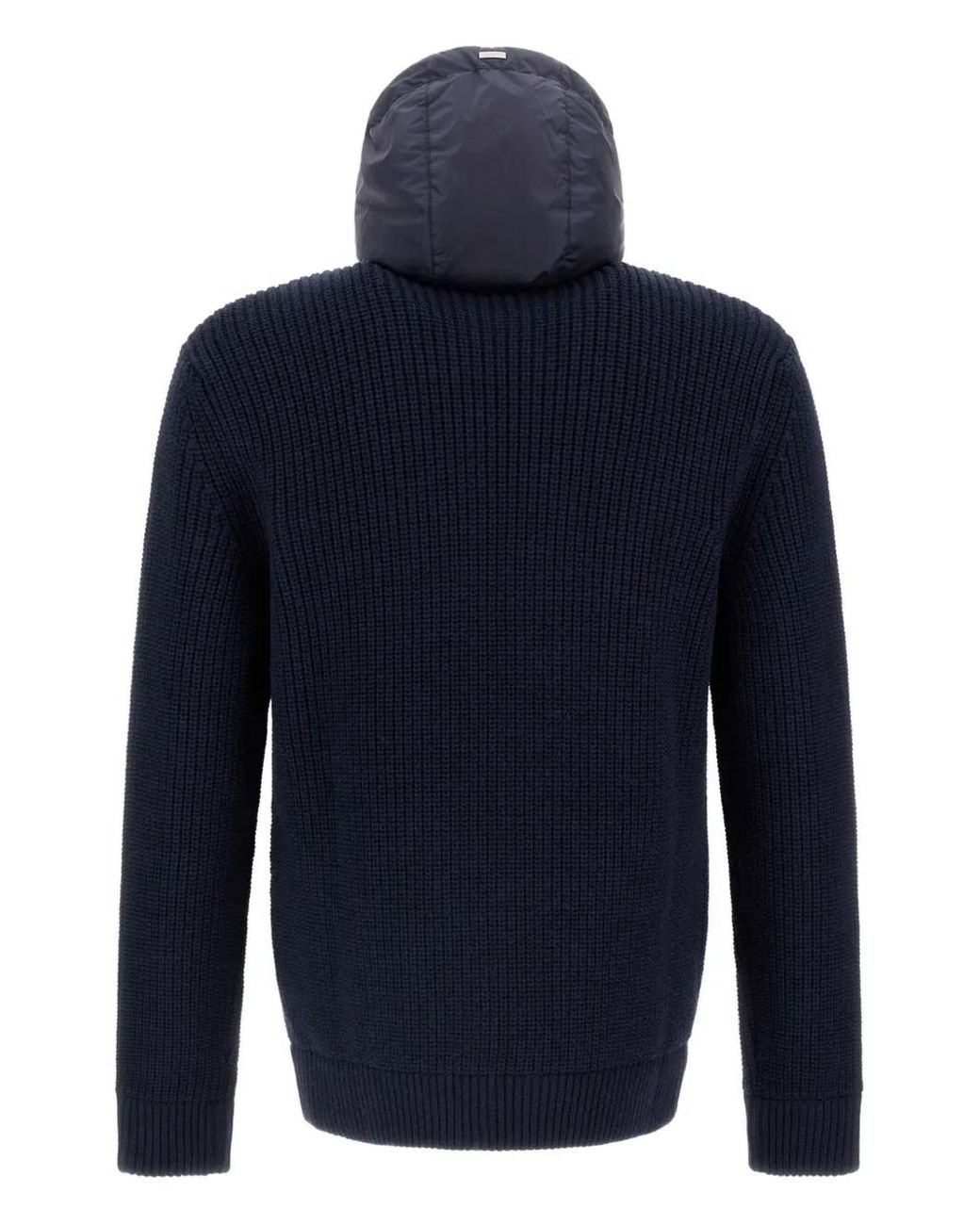 Herno Blue Hooded Zip Jacket for men