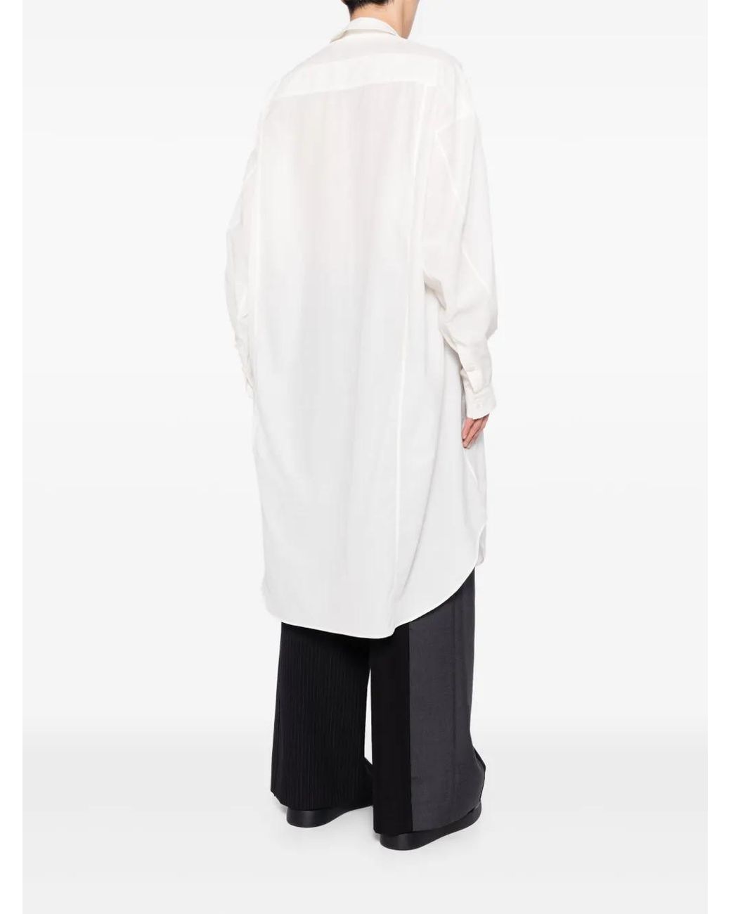 Julius White Drop-Shoulder Poplin Shirt for men