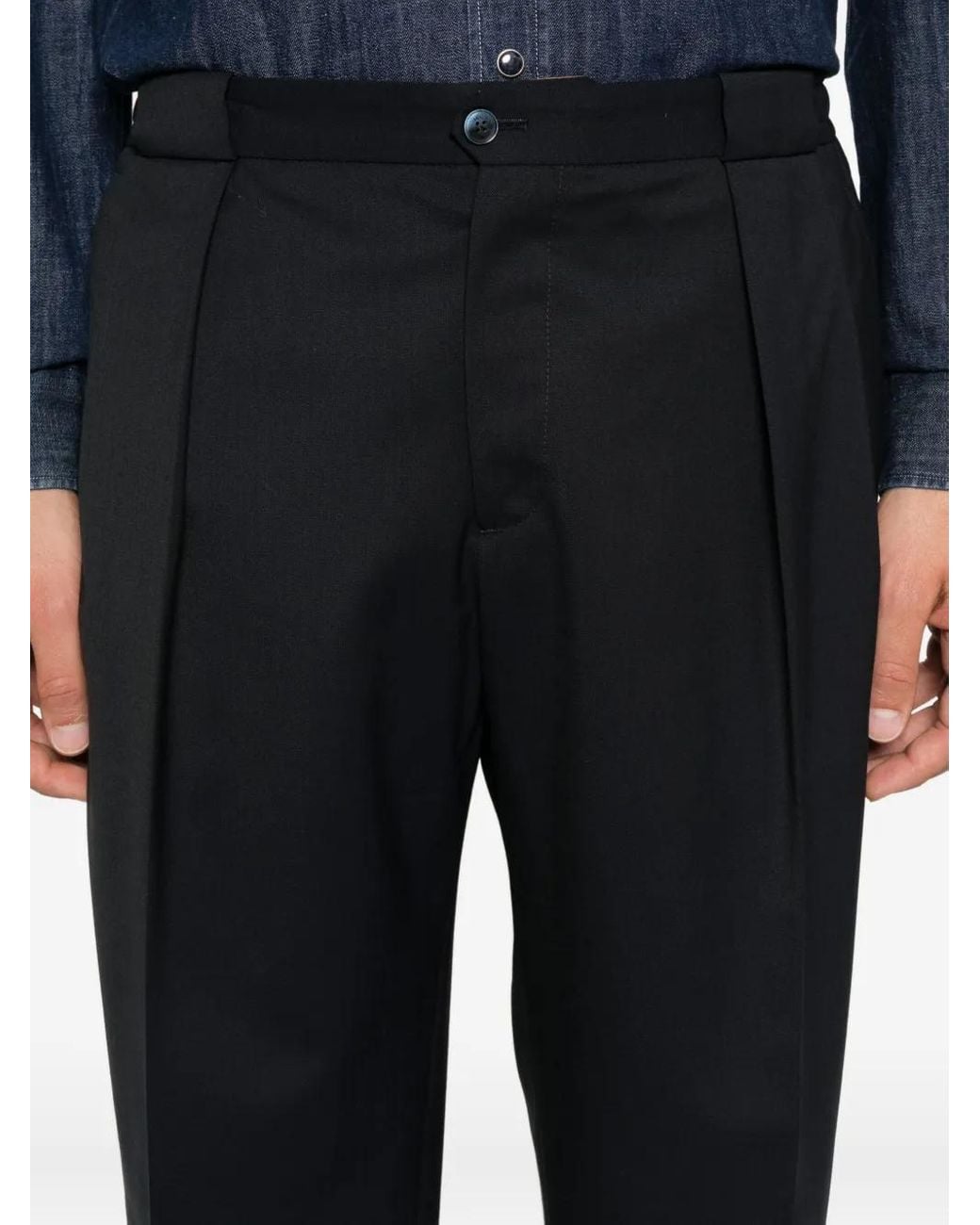 Briglia 1949 Blue Pleated-Front Trousers for men