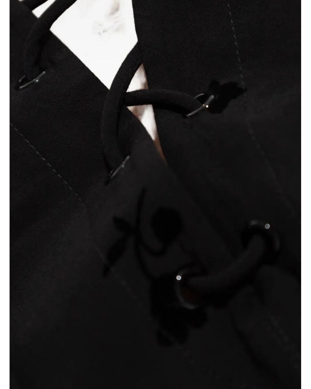 Zadig & Voltaire Black Lace-Up Blouse