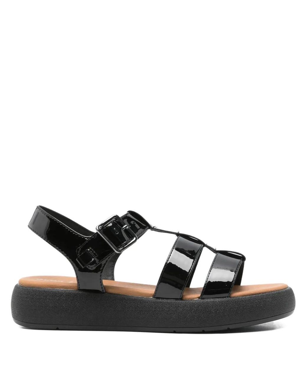 Geox Black 40Mm D Camalei Buckle-Fastening Platform Sandals