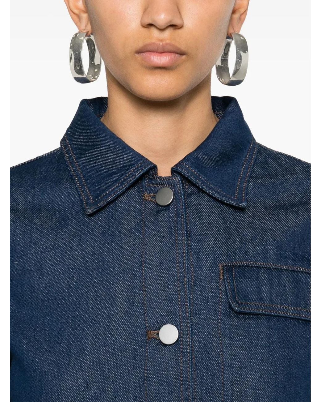 Theory Blue Casual Ls Jkt.Relaxe