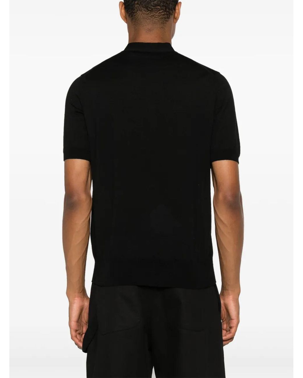 COMME DES GARÇONS PLAY Black Logo-Patch Short-Sleeve Cardigan
