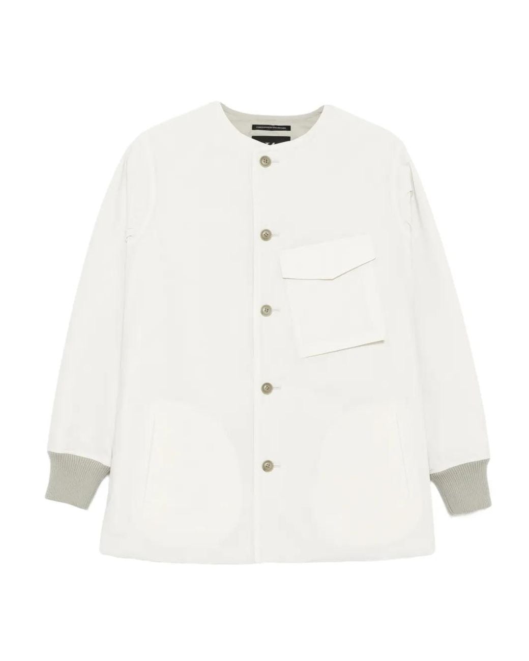 Y's Yohji Yamamoto White Pe/Tafta Pocket Jacket