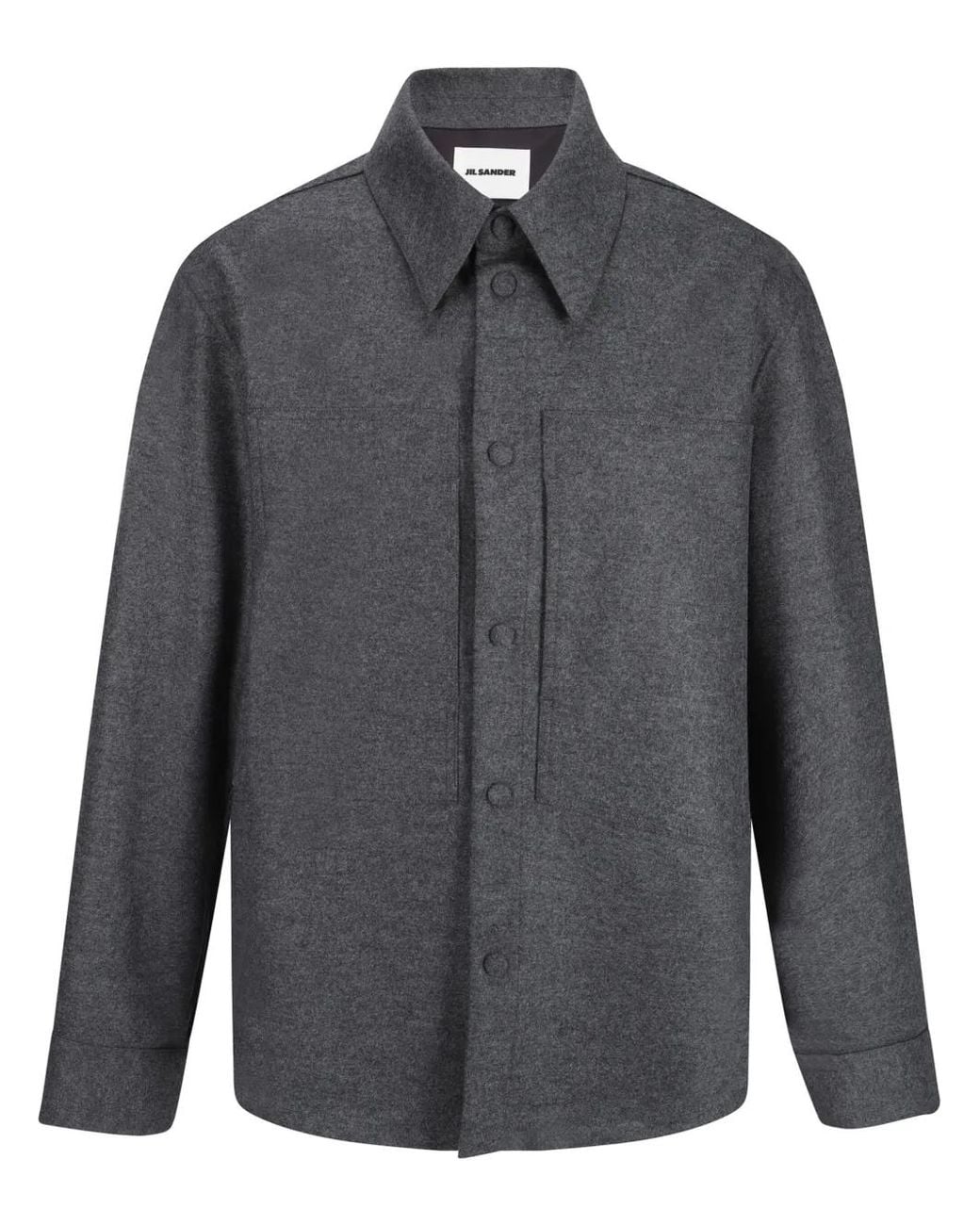 Jil Sander Gray Wool Shirt for men