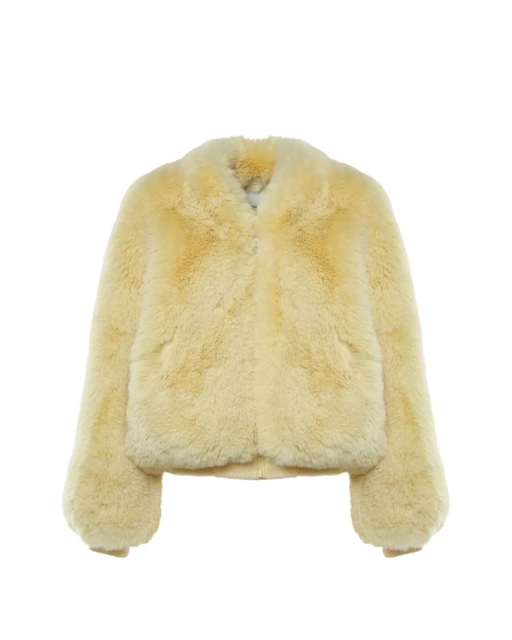 Frankie Shop Yellow Manteau Droit Zippé