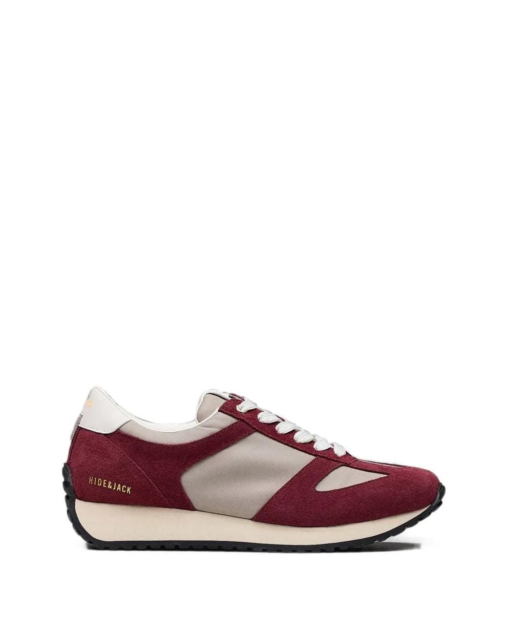 HIDE & JACK Purple Roma Panelled Suede Sneakers
