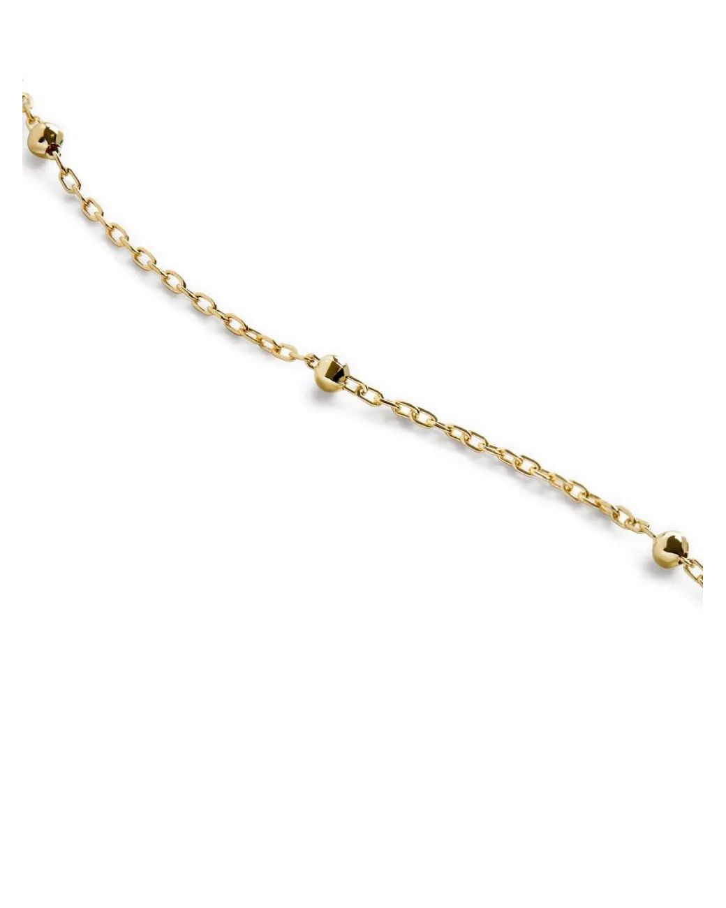 Monica Vinader White 18K Bead-Chain Necklace