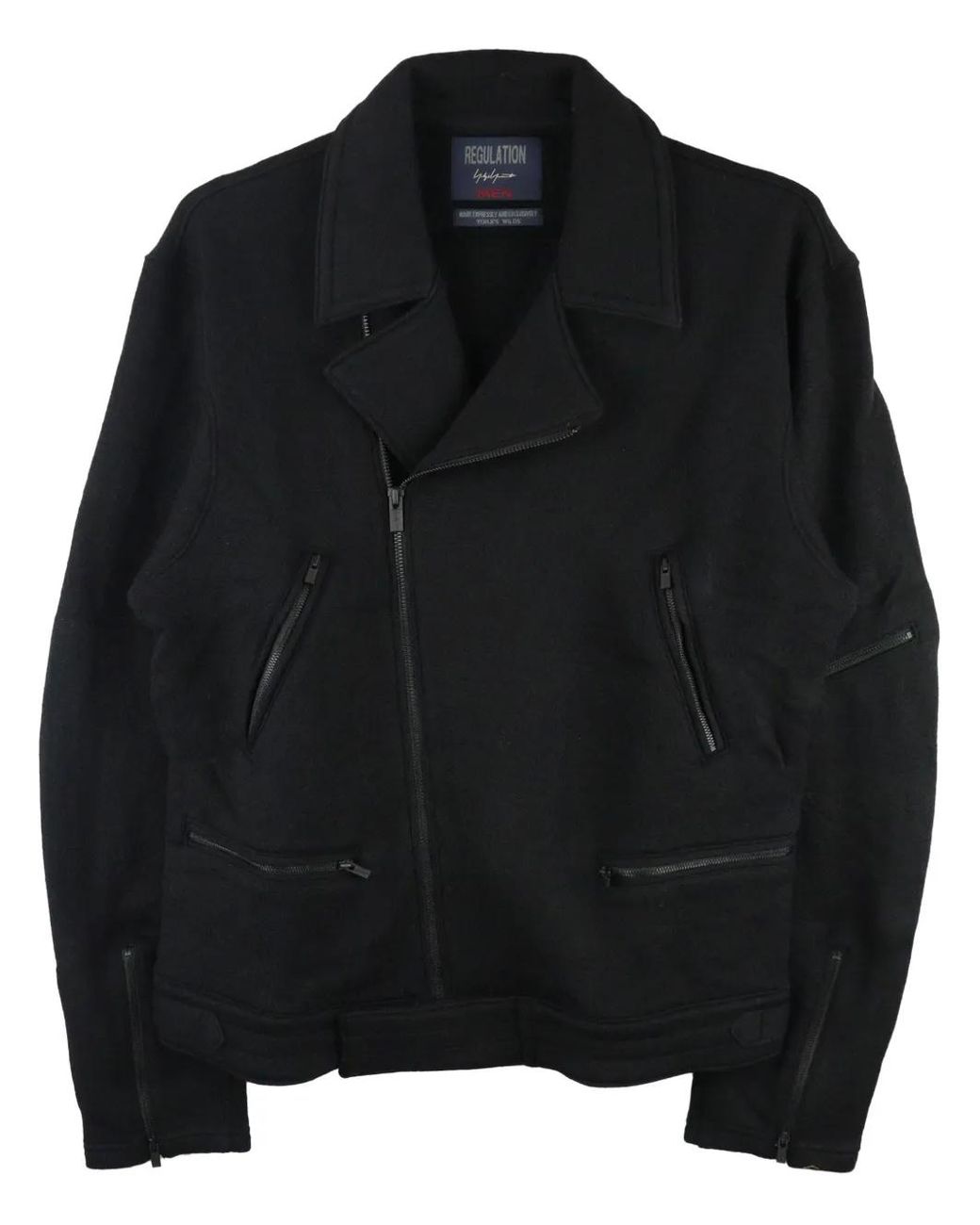 Yohji Yamamoto Black Re Felted Biker Jacket for men