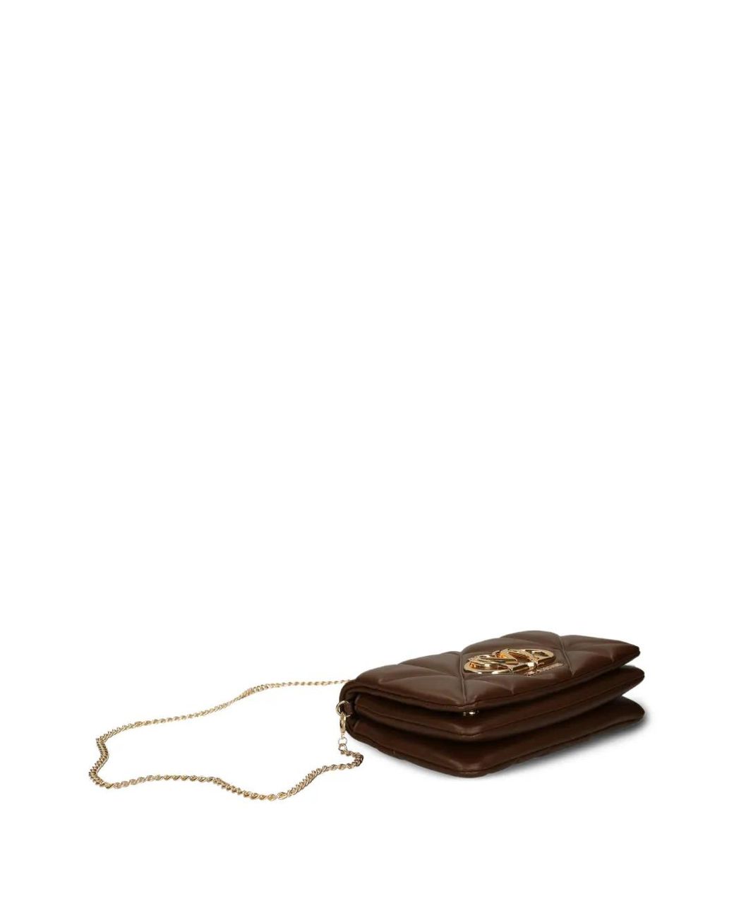 Love Moschino Brown Logo-Appliqué Crossbody Bag