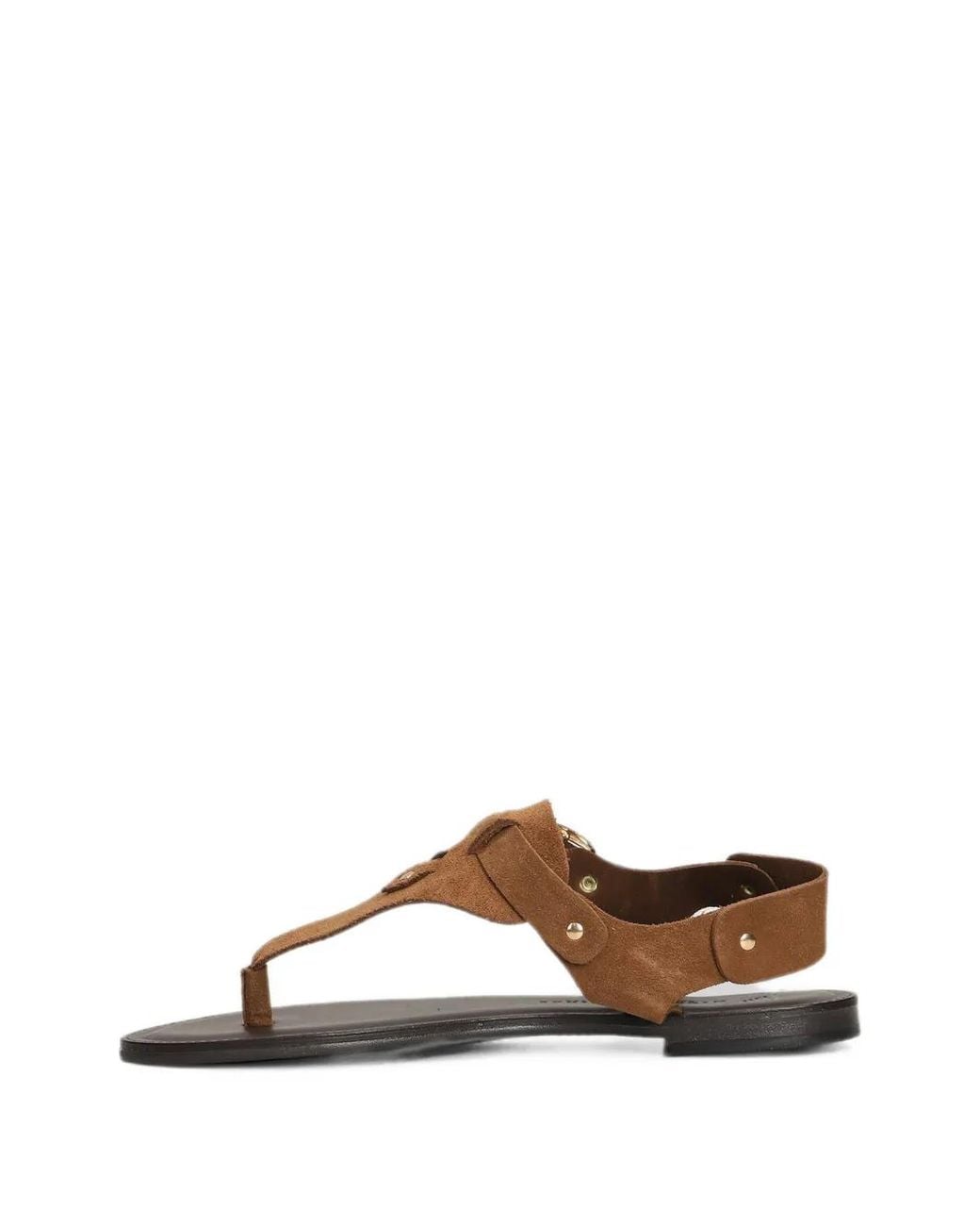 NICOLAS LAINAS Brown Buckle-Fastening Thong Sandals