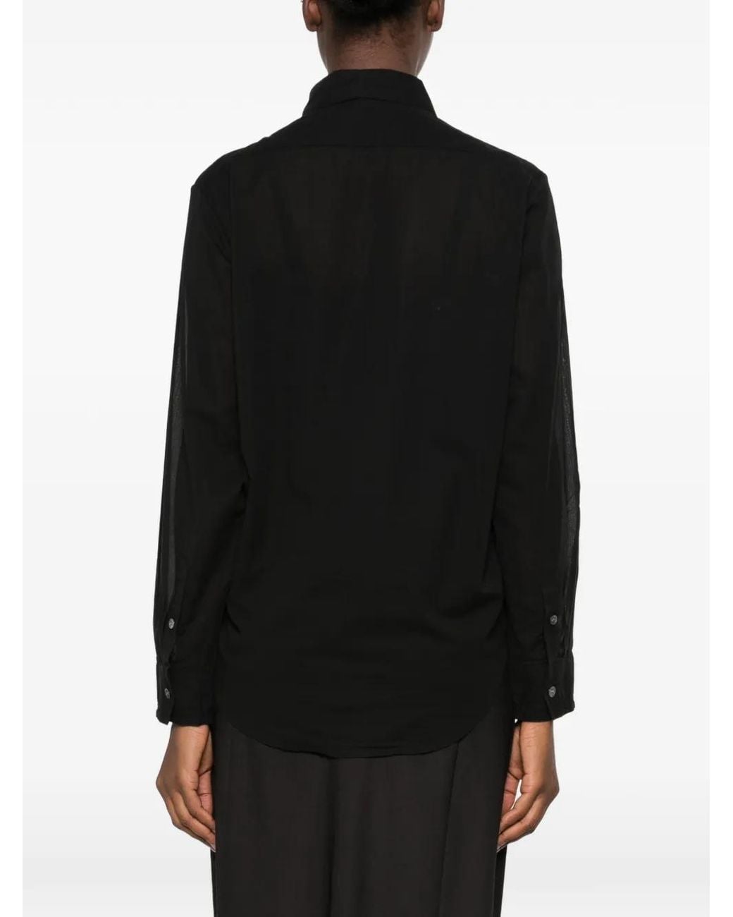 Our Legacy Black Jumble Ruched Long-Sleeve Shirt