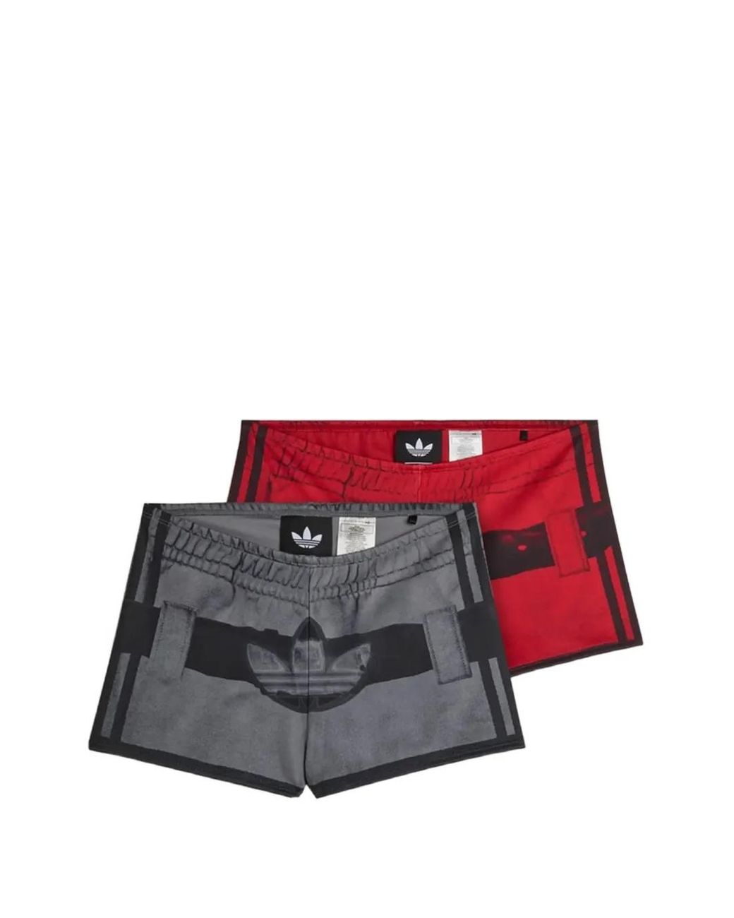 AVAVAV Red X Adidas Originals Logo-Print Shorts (Set Of Two)