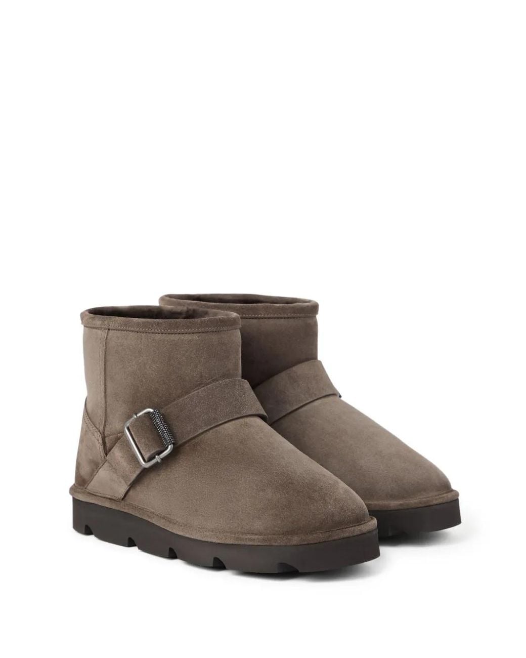 Brunello Cucinelli Brown Calf Leather Boots