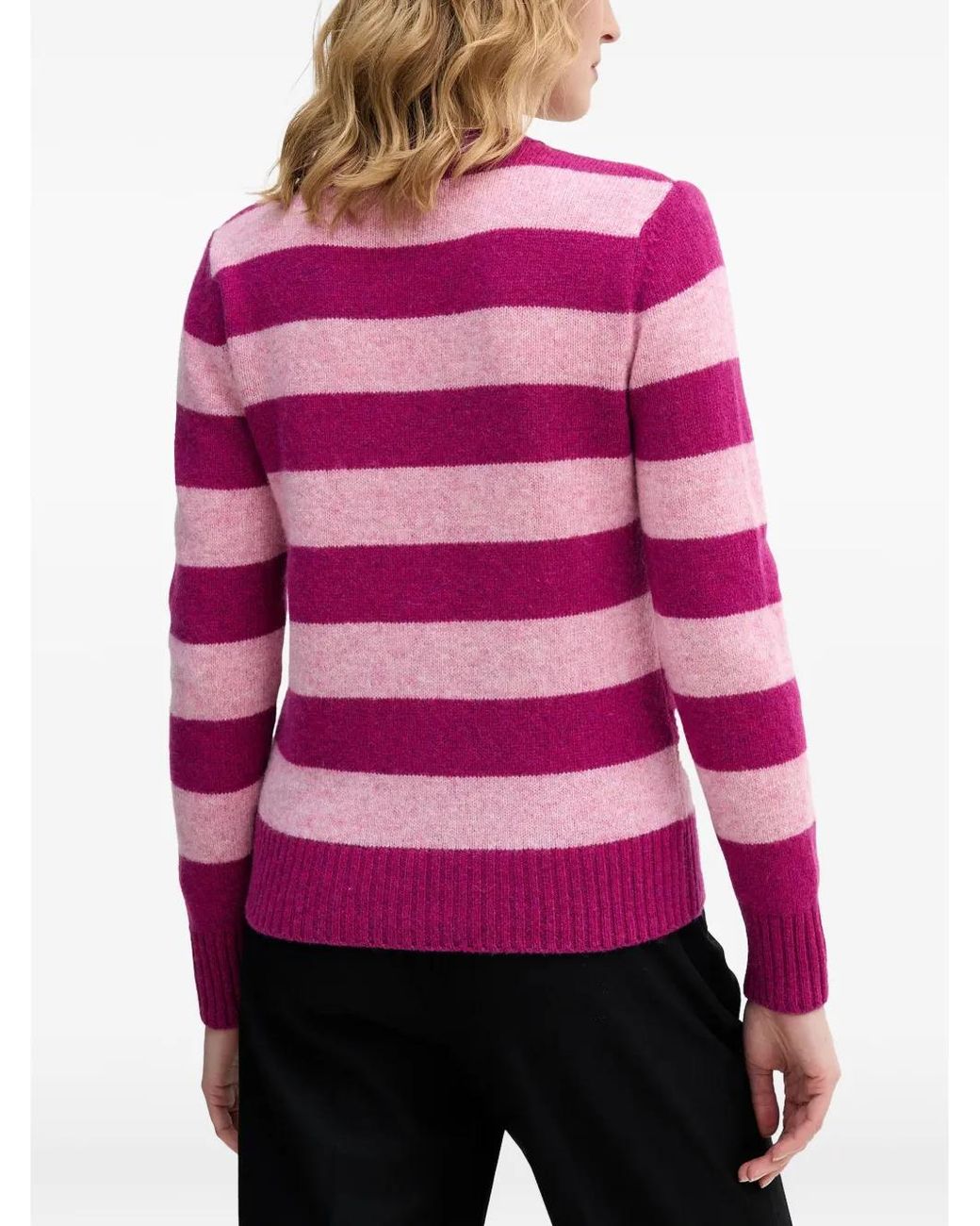 Benetton Pink Striped Cardigan