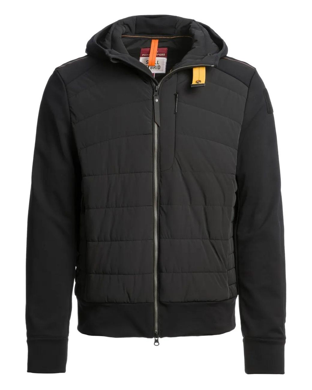 Parajumpers Black Hooded Quilted Jacket for men