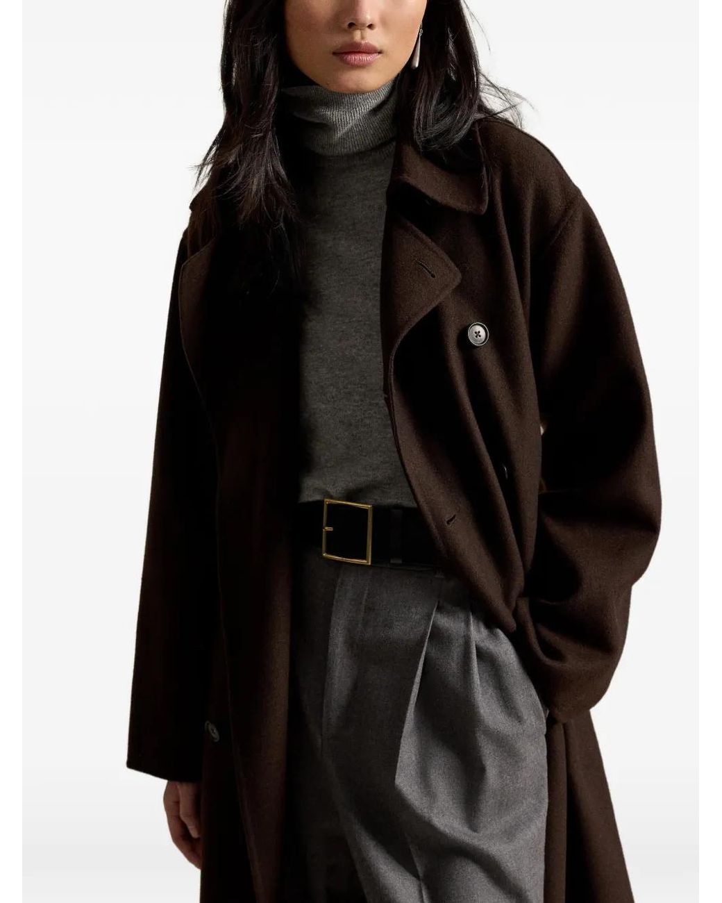 Polo Ralph Lauren Brown Double-Breasted Trench Coat