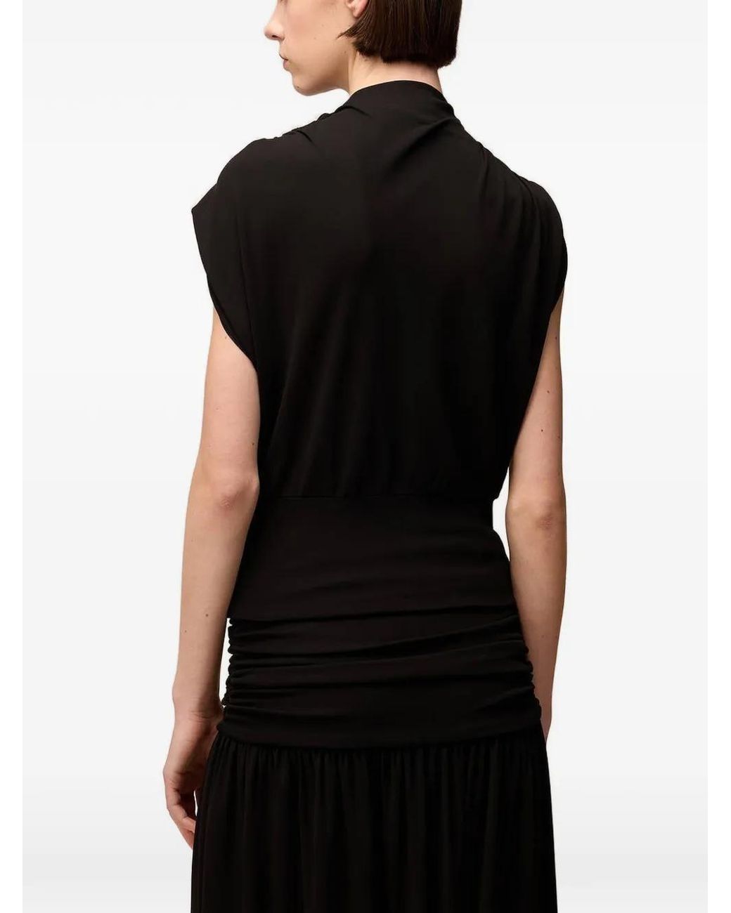 RETORI Black Draped Top