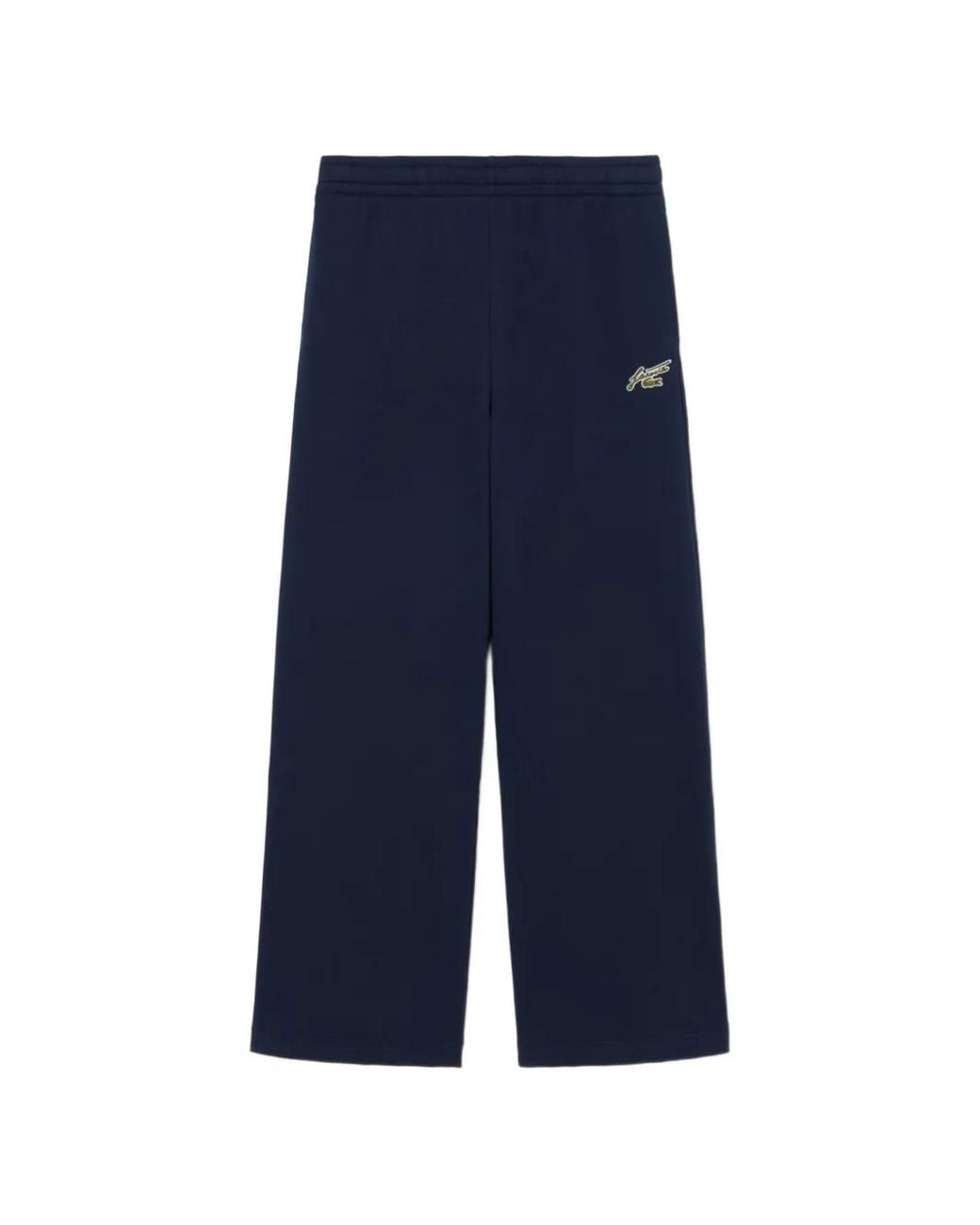 Lacoste Blue Logo-Embroidered Wide-Leg Track Pants