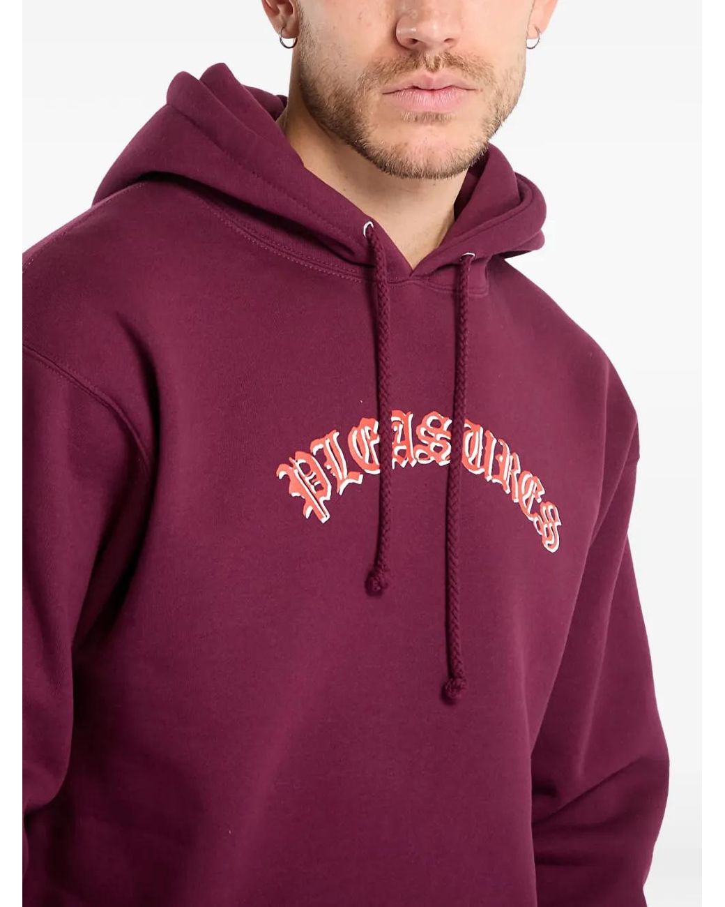 Pleasures Red Mirror Graphic-Print Hoodie for men
