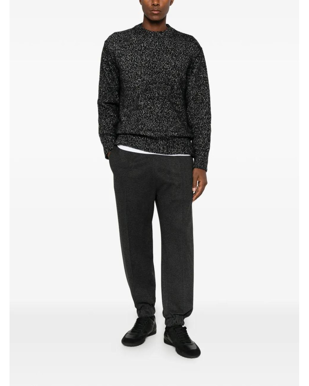 Hōsio Black Drawstring-Waist Track Pants for men