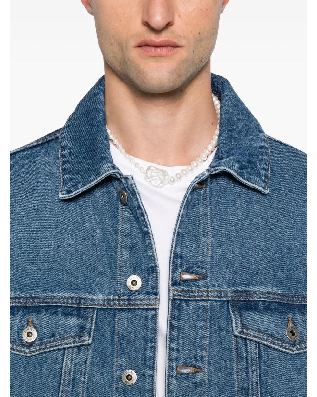 Chaqueta Vaquera Anagram Loewe de hombre de color Blue