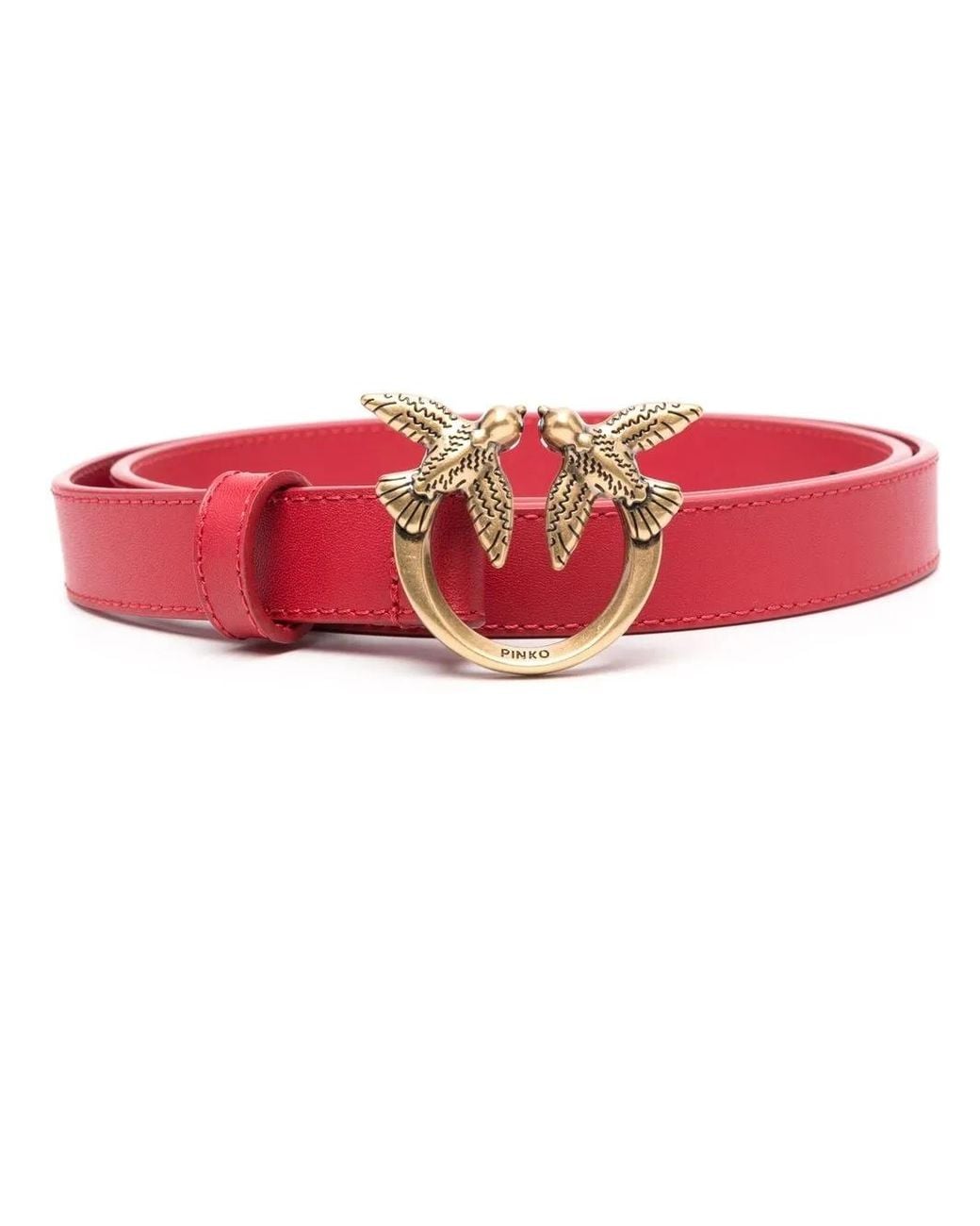 Pinko Red Love Berry Belt
